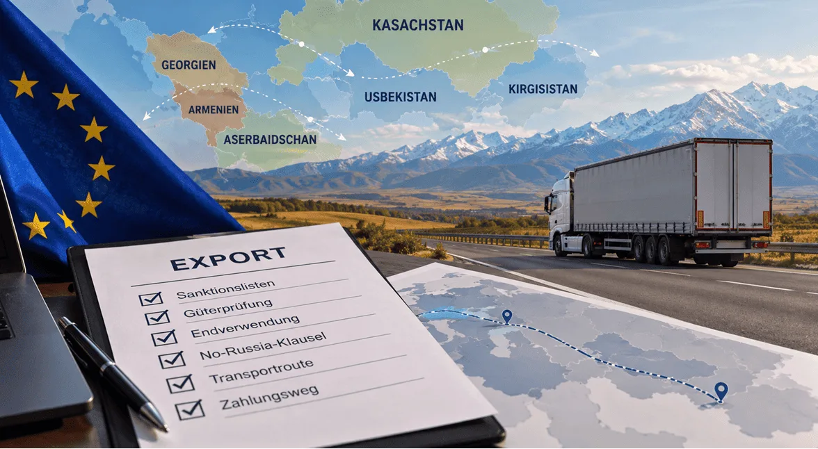 Export nach Zentralasien und in den Kaukasus: EU-Sanktionspr&uuml;fung